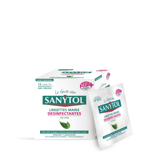 Individual Hand Disinfectant Wipes - Green Tea